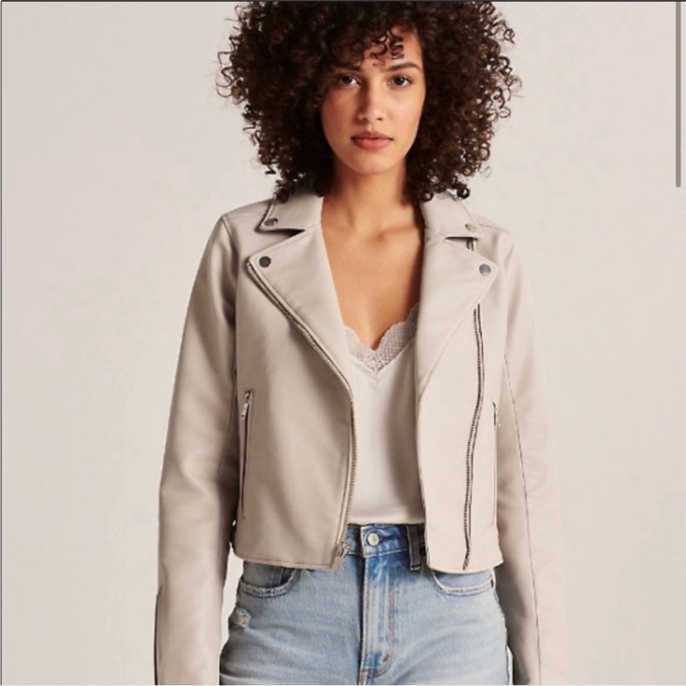 A&F Faux Leather Moto Jacket